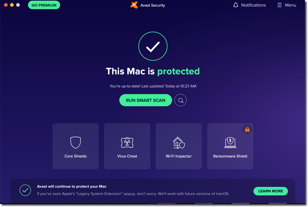 avast behavior shield is now off