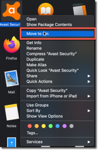 delete avast from applications folder