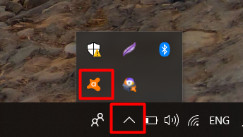 Launch Avast antivirus icon