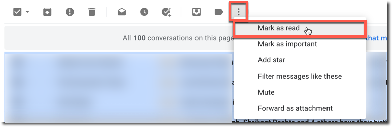 mark as read gmail