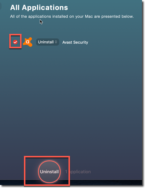 uninstall avast antivirus using cleanmymac